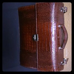 Jack Georges alligator briefcase